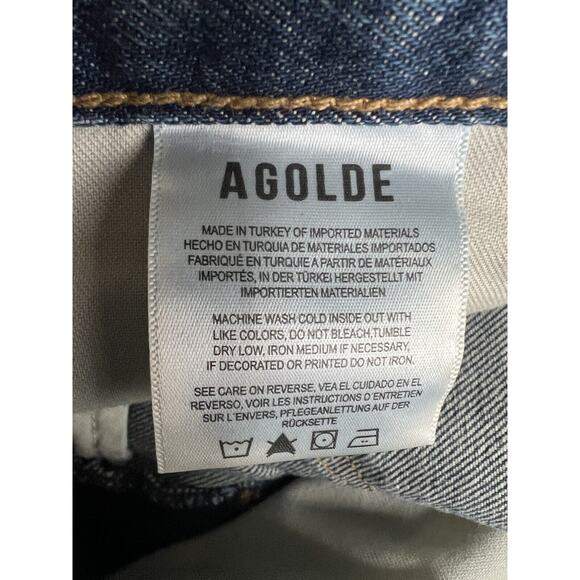Agolde FUSION JEAN IN AMBITION Size 32 Low Rise Loose Straight Extended Hem - Picture 10 of 12